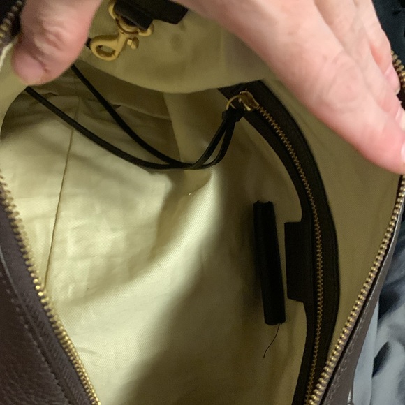 NWOT genuine leather brown pebbles Alexis Hudson Handbag gold toned hardware - Picture 14 of 16